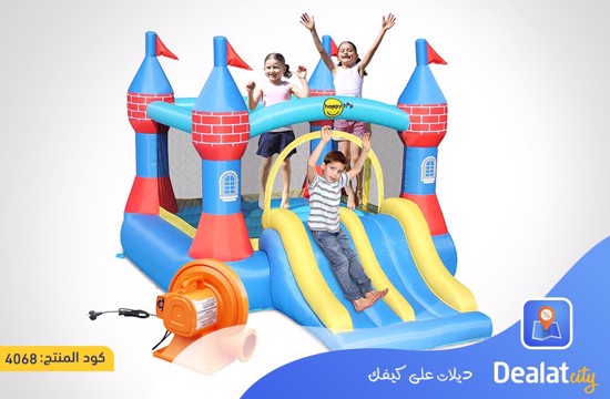 Happy Hop Castle Bouncer With Double Slide 9512 - dealatcity store