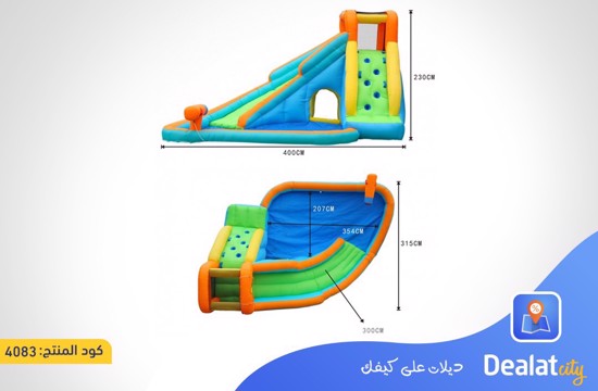 Happy Hop 9117N Water Slide With Pool and Cannon - dealatcity store