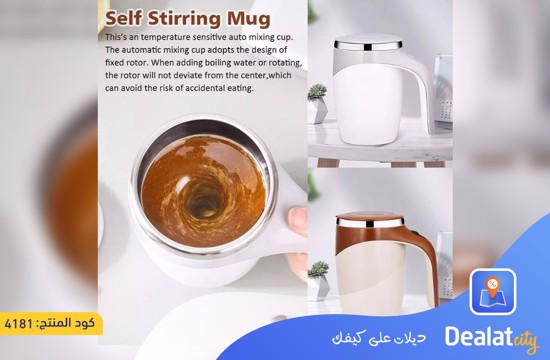 Automatic Magnetic Self Stirring Stainless Steel Coffee Mug - dealatcity store