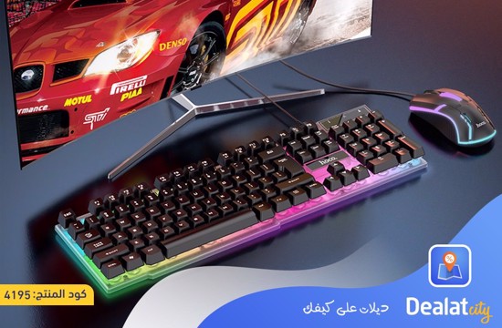 HOCO GM11 Terrific Glowing Gaming Keyboard And Mouse Set - dealatcity store