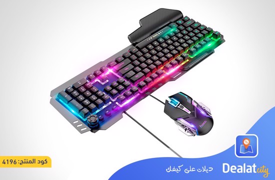 HOCO GM12 Light and Shadow RGB Gaming Keyboard and Mouse Set - dealatcity store