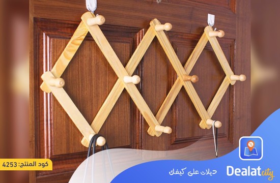 Retractable Wood Multipurpose Wall Hanger - dealatcity store