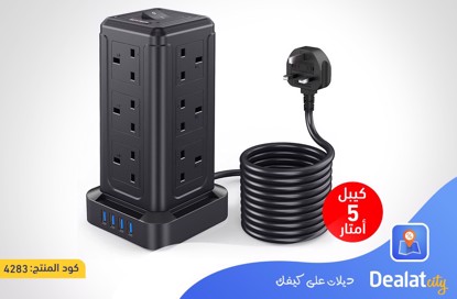 Power Strip Surge Protector Tower with 12 Outlets 4 USB Ports - dealatcity store