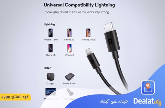 Ravpower RP-CB1016 Type C-Lightning Cable - dealatcity store