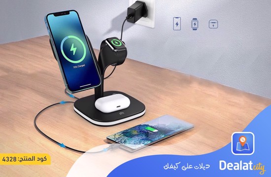 5 in 1 charger with wireless charging base magnetic station - dealatcity store