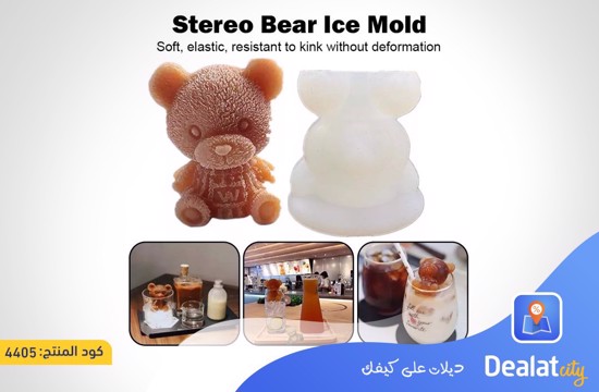 3D Silicone Mold Bear Shape Ice Cube Maker - dealatcity store