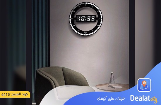 Plastic LED Wall Clock Simple Ring Round Clock - dealatcity store