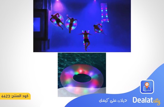 Inflatable Luminous Swimming Float With RGB LED Light - dealatcity store