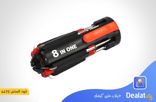 Foldable Multi Screwdriver 8 in 1 with 6 LED Lights - dealatcity store