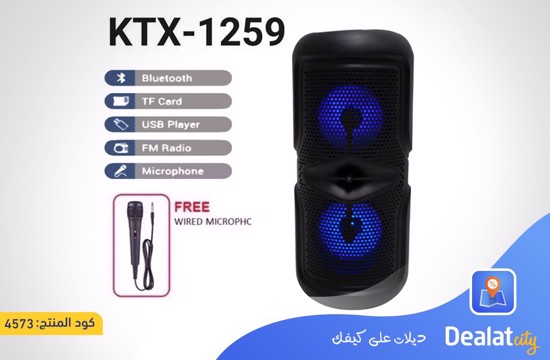 KTX-1259 Rechargeable Portable Wireless Karaoke Speaker - dealatcity store