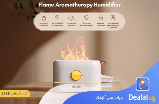 Air Humidifier and Diffuser 2 in 1 with Flame Light - dealatcity store