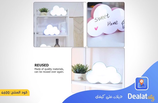 Decorative Cloud LED Illuminated Message Board - dealatcity store