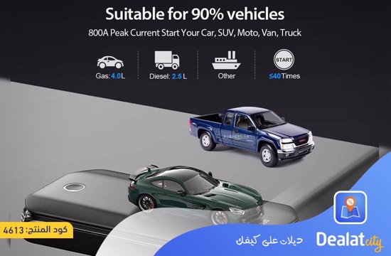 Baseus 800A Peak Auto Jump Box Car Battery Jump Starter - dealatcity store