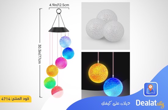 Solar Color Changing Ball Wind Chimes Lights - dealatcity store