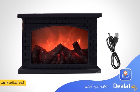 Ultra-Bright LED Flame Effect Portable Electric Fireplace Lamp - dealatcity store
