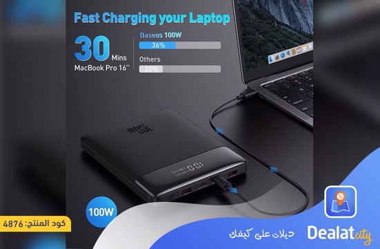 Baseus Power Bank 100W USB C Portable Laptop Charger - dealatcity store