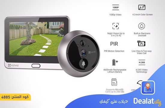 EZVIZ DP2C 1080P Video Door Viewer Peephole Doorbell - dealatcity store