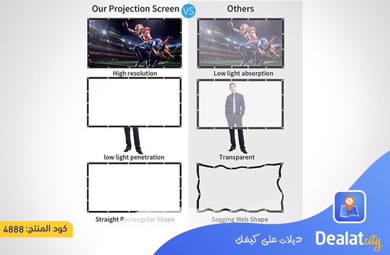 Portable Foldable Projection Screen - dealatcity store