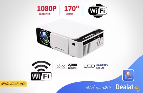 Borrego T5 Wi-Fi 1080P Projector - dealatcity store