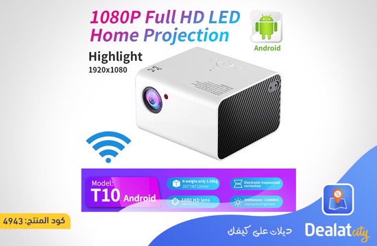 TOPRECIS T10 1080P Full HD Home Projector  - dealatcity store