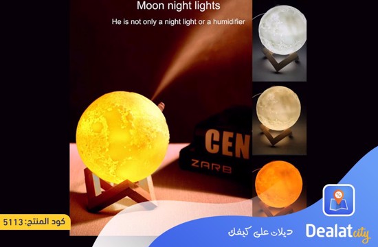 Air Humidifier 3D Moon with LED Lighting - dealatcity store
