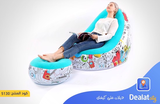Inflatable Lounge Chair with Footrest - dealatcity store