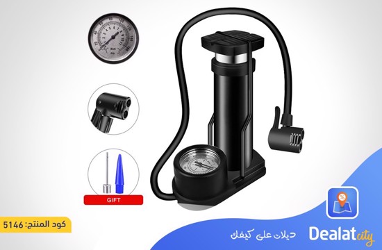 Bicycle Foot Pedal Pump with Pressure Gauge - dealatcity store
