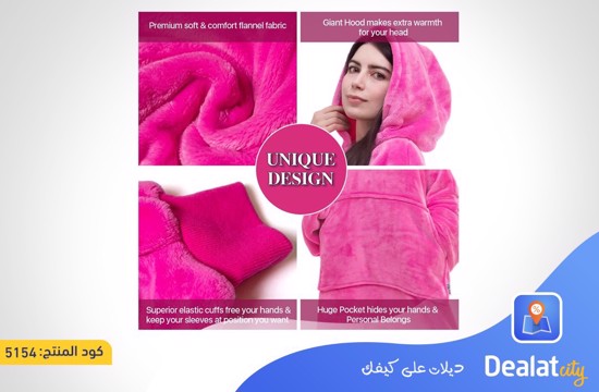 Hoodie Plush Oversize Fleece - dealatcity store