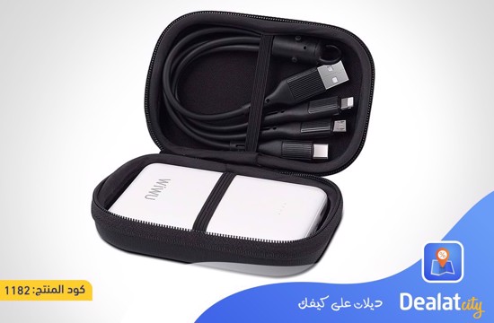 WIWU Power Combo Power Bank + 3 in 1 Charging Cable With Case - DealatCity Store	