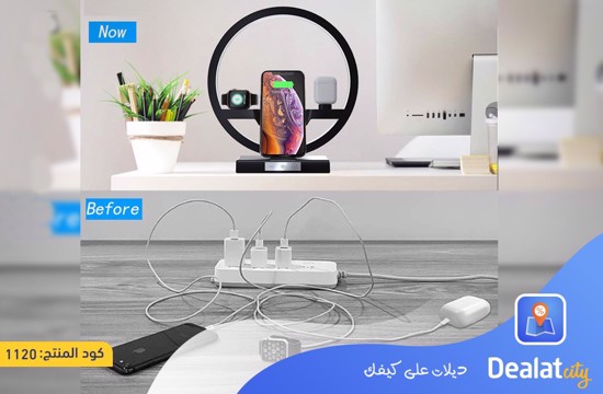 MultiFunction Desk Lamp Wireless Charger With Nightlight - DealatCity Store	
