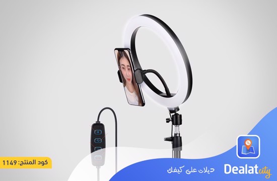 ROCK Dimmable LED Selfie Ring Light Video Live Tripod Fill Light - DealatCity Store	