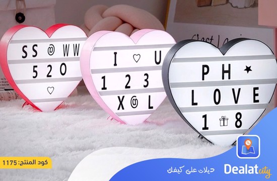 LED Heart Shaped Message Light Box - DealatCity Store	
