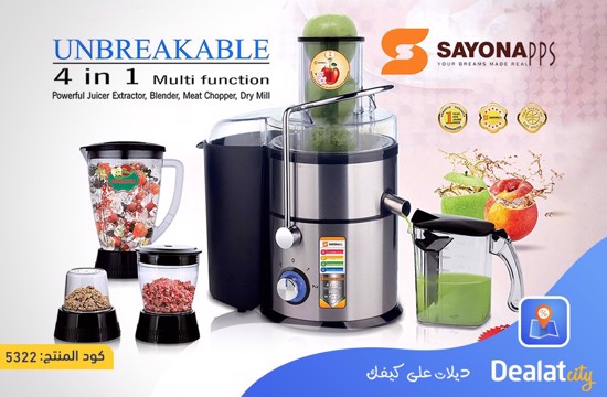 Sayona 4-in-1 Multifunctional Food Processor - dealatcity store