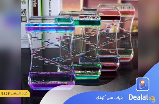 Decorative Hourglass with Moving Liquid and Bubbles - dealatcity store
