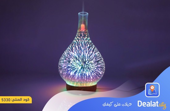 3D Fireworks Glass Vase Air Humidifier - dealatcity store