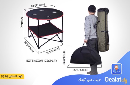 High-Quality Canvas Folding Camping Table - dealatcity store