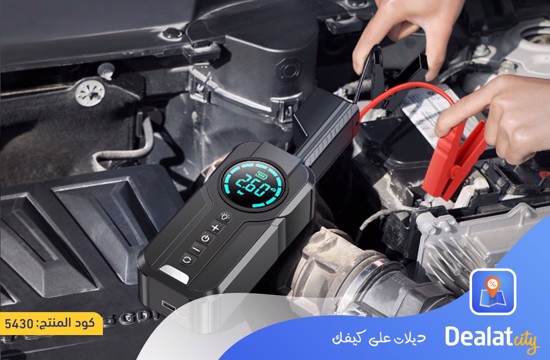 4 In 1 Car Jump Starter Air Pump Power Bank Lighting Portable Air Compressor - dealatcity store