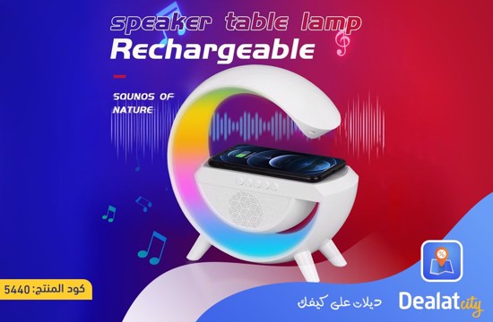 Smart Bluetooth Speaker Lighting Lamp with Fast Wireless Charger - dealatcity store