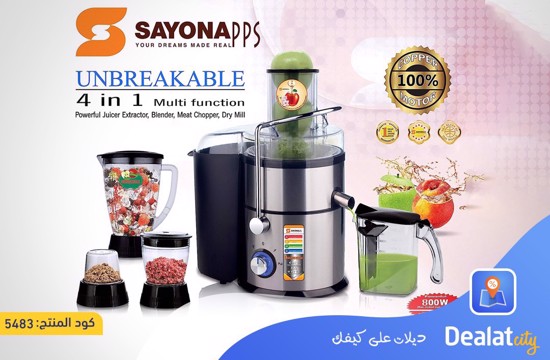 4 in 1 Multifunction Sayona SFP-4245 Food Processor - dealatcity store