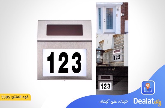 Solar Powered LED Lamp Designed to Illuminate Your House Number - dealatcity store