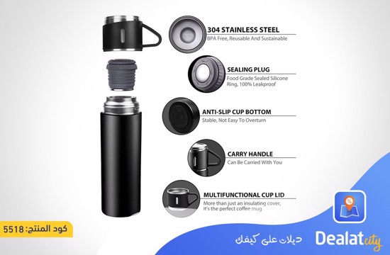Insulated Stainless Steel Thermos Bottle - dealatcity store