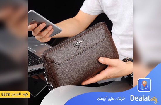 Leather Anti Theft Men Clutch Bag With Code Lock - dealatcity store