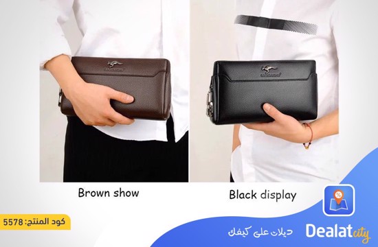 Leather Anti Theft Men Clutch Bag With Code Lock - dealatcity store