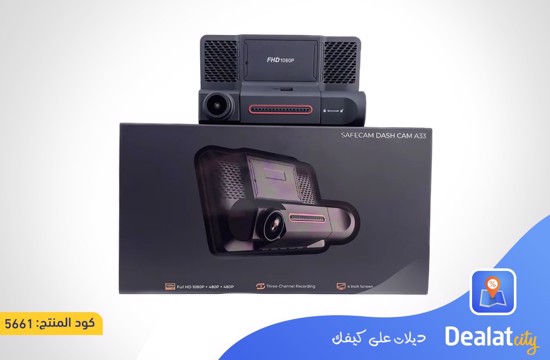SAFECAM A33 Camera Dash Cam 1080P Triple Lens - dealatcity store