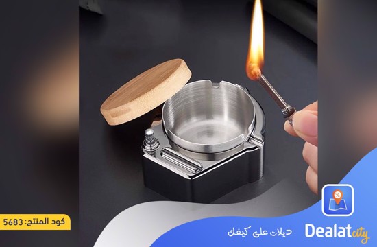 Practical Multifunctional Ashtray With Refillable Lighter - dealatcity store