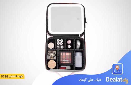Makeup Travel Case with Mirror LED Light - dealatcity store