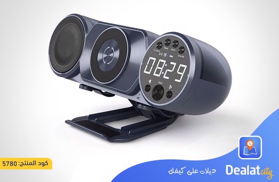 WD100 6-in-1 Wireless Charging Clock Speaker with RGB Light - dealatcity store