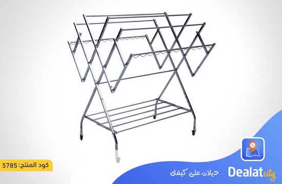 Foldable Mobile Clothes Drying Rack Multifunctional Laundry Rack - dealatcity store
