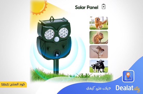 Solar Powered Waterproof Ultrasonic Rats & Animals Repellent - dealatcity store