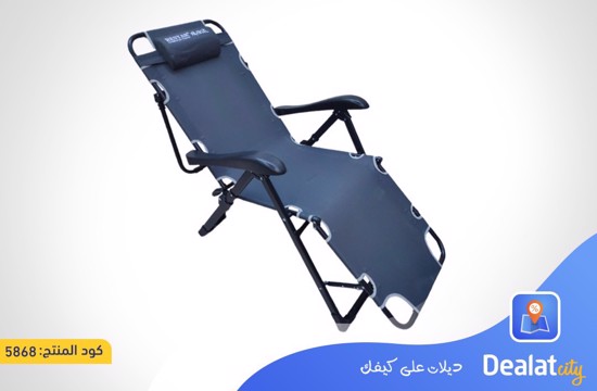 Folding Chair (Chair and Bed) with Backrest, Pillow and Adjustable Armrests - dealatcity store